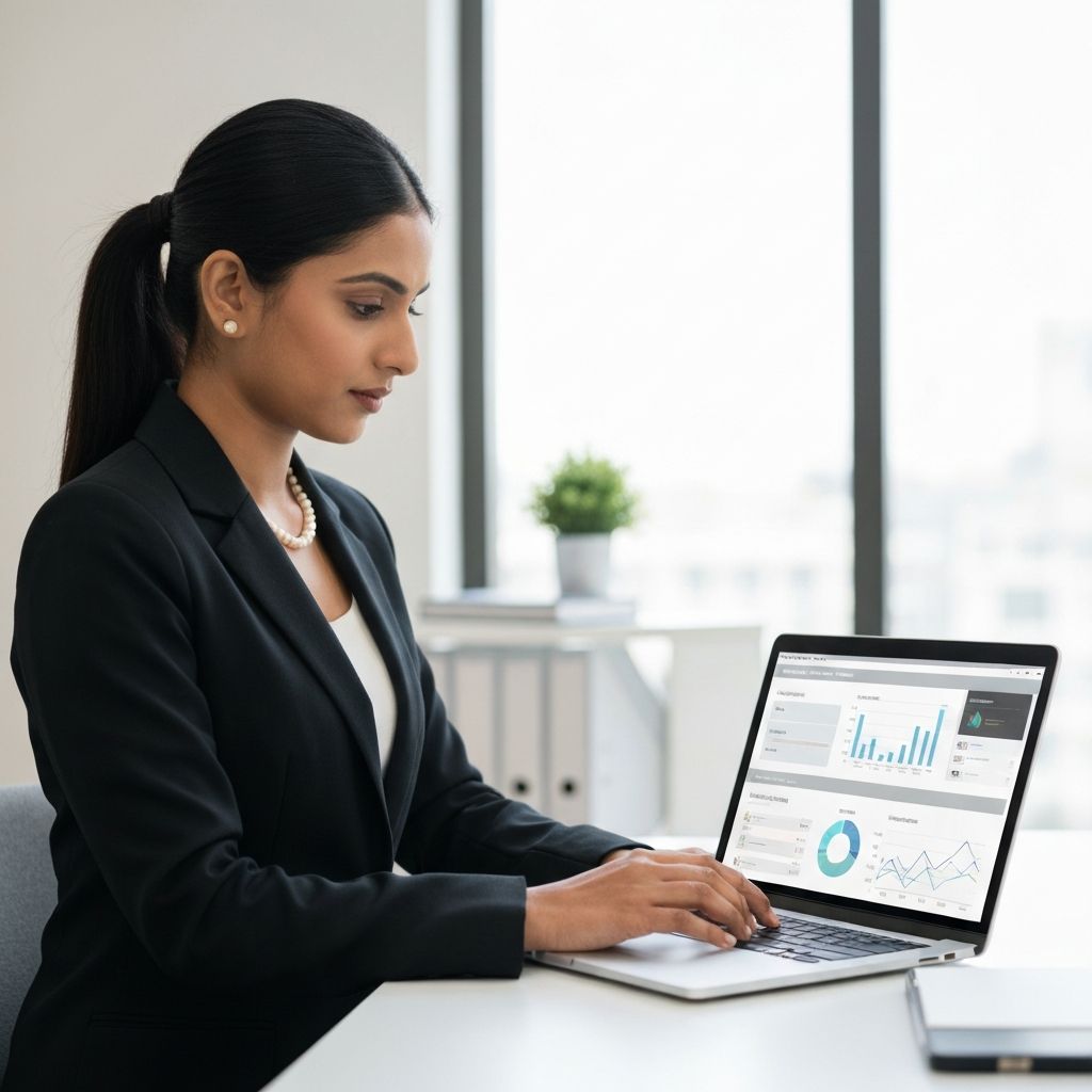 Business professional using ZeroComp compliance dashboard